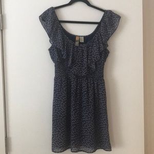 Navy ruffle dress